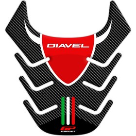 Resim GP Kompozit Ducati Diavel 2011-2017 Uyumlu Tank Pad Karbon 