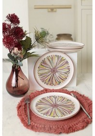 Resim Keramika Serene Flower Nordıc Pasta Tabağı 22 Cm 4 Adet 22983 Çok Renkli 