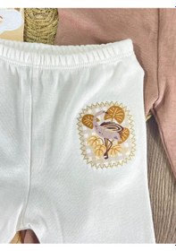 Resim Bulut Baskılıyenidoğan Organik Pamuk Erkek Bebek Patikli Eşofman 3lü Set Çok Renkli 