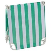 Resim Yeşil Beyaz Çizgili Şezlong Katlanabilir Şezlong Bahçe Şezlongu 