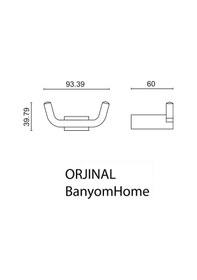 Resim Çelik Banyo Paslanmaz Pirinç Titanik Bornozluk Havlu Askısı Altın Gold Gold 