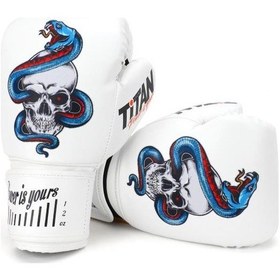 Resim Titan Sport Beyaz Yılan Desenli Boks Eldiveni Çok Renkli 