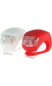 Resim Rectus Bisiklet Silikonlu Işık Seti Far Stop + Pil Çok Renkli 