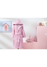 Resim Özdilek 5/6 Yaş Kız Çocuk Kadife Pamuk Bornoz-unicorn Pembe 