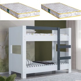 Resim Setay Açelya Ayrılabilir Ranza - Antrasit + 2 Adet Comfort Yatak 