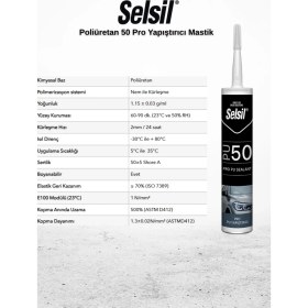 Resim Selsil Poliüretan Mastik Gri 280 Ml. - 25 Adet 