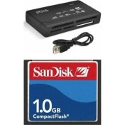 Resim Sandisk 1 GB Compact Flash Hafıza Kartı - USB 2.0 Cf Kart Okuyucu 