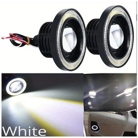 Resim Xuweiwei Universal Araba Farı Melek Göz Işıkları 2 Adet Beyaz Ve Mavi Renk Seçenekli 