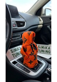Resim Lv Desen Otomobil Polar Vites Topuzu Kılıfı Hoodie Vites Topuz Sweat Çok Renkli 
