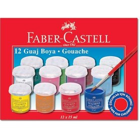 Resim Faber-Castell Guaj Boya Şişe 12 Renk 5170 160401 