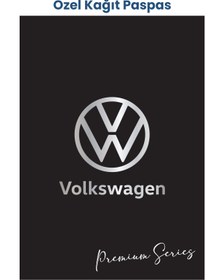 Resim BALKAN AMBALAJ Suya Dayanıklı Yıkanabilir Volkswagen Oto Paspas Kağıdı Siyah Gümüş Baskı 50 Adet - 35x50cm - Kalın 