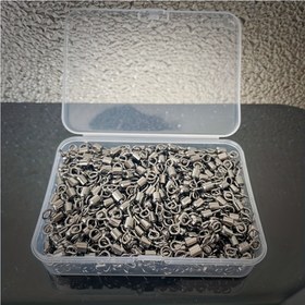 Resim 200/500 adet/kutu Balıkçılık Yem Kancası Bağlantı Elemanı, Varil Rulmanlı Döner Dönerler, Balıkçılık Aksesuarları 