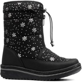 Resim AlbiShoes Kaymaz Taban Fermuarlı Kız Çocuk Suya Dayanıklı Kürklü Termal Kar Botu 