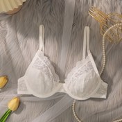 Resim 1 Adet Kadınlar İçin Seksi Kontrast Dantel Sütyen - Tam Kaplama Push-Up Destesi, Ayarlanabilir Çengelli ve Gözlü Bağcık Yapısı, Şık ile Rahat Dolgu & Metal Iskelet, şikayetsiz günler i&özel etkinlikleri şekillendiren zarif danten kumaş örtüsü (Sadece Elde y 