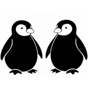 Resim Genel Markalar Sevimli Penguen Sticker 10 X 6 Cm 