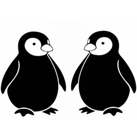 Resim Genel Markalar Sevimli Penguen Sticker 10 X 6 Cm 
