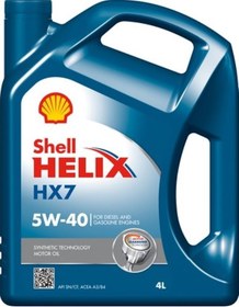 Resim Shell Helix Hx7 5W-40 Sentetik Motor Yağı 4 L 