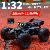 Resim K.K. 1:32 Ölçekli Yüksek Hızlı Mini RC Kamyon, 20km/h, 2.4GHz, Dört Renkli Farlı Alaşımlı Gövde, USB Şarj Edilebilir, Uzaktan Kumandalı, Pil Gücüyle Çalışan, Plastik Malzeme, Lityum Pil ile, Mükemmel Halloween, Noel, Şükran Günü Hediyesi 