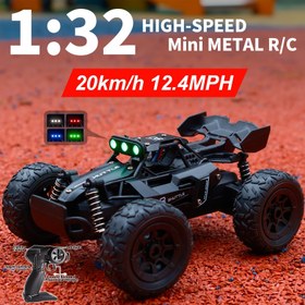 Resim K.K. 1:32 Ölçekli Yüksek Hızlı Mini RC Kamyon, 20km/h, 2.4GHz, Dört Renkli Farlı Alaşımlı Gövde, USB Şarj Edilebilir, Uzaktan Kumandalı, Pil Gücüyle Çalışan, Plastik Malzeme, Lityum Pil ile, Mükemmel Halloween, Noel, Şükran Günü Hediyesi 