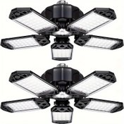 Resim Ticari Aydınlatma LED Avize - 8 Işık Endüstriyel Tavan Aparatı ile Sert Kablolu Bağlantı, Geniş Voltaj 100-240V, Depo, Fabrika, Ofis, Perakende için Enerji Verimli Aydınlatma - Modern Ticari/Endüstriyel Aydınlatma Aparatı, Depo Aydınlatması, Şık Tasarım, Dayanıklı Yapı, Ofis Bölgeleri, Çağdaş Tasarım, Uzun Ömürlü Yapı, Ofis Yöneticileri 