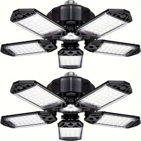 Resim Ticari Aydınlatma LED Avize - 8 Işık Endüstriyel Tavan Aparatı ile Sert Kablolu Bağlantı, Geniş Voltaj 100-240V, Depo, Fabrika, Ofis, Perakende için Enerji Verimli Aydınlatma - Modern Ticari/Endüstriyel Aydınlatma Aparatı, Depo Aydınlatması, Şık Tasarım, Dayanıklı Yapı, Ofis Bölgeleri, Çağdaş Tasarım, Uzun Ömürlü Yapı, Ofis Yöneticileri 