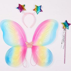Resim 3 parçalı set, sevimli ve narin Melek Kelebek Kanat Desteği, Kafa Bandı ve Asa Seti, Kanat Dekorasyonu Seyahat Fotoğrafçılığı Giyinme, Cadılar Bayramı Noel Cosplay Kostüm Aksesuarları, Doğum Günü Partisi Malzemeleri 