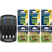 Resim Varta Plug Şarj Cihazı + 12X2100 Mah Aa + 12X800 Mah Aaa Şarjlı Pil 