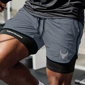 Resim Boğa Başlı Baskılı Erkekler için Hızlı Kuruyan Nefes Alabilir Antrenman Şortları - Hafif Nem Çeken Polyester, Yan Cepler & Açık Etek Spor Salonu, Koşu, Plaj ve Günlük Yazlık Giyim İçin, Egzersiz Şortları 