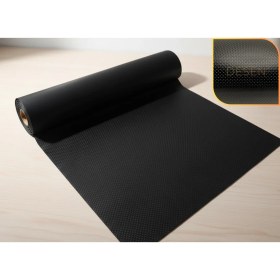 Resim 48 cm x 5 Metre Siyah Kabartma Nokta Desenli Çekmece İçi Kaydırmaz Halı , Raf örtüsü 