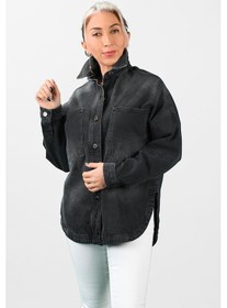 Resim Kadın Oversize Kot Ceket 2l/6420 001 