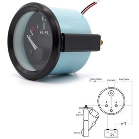 Resim Pazly Yakıt Ve Seviye Ölçüm Motosikletler İçin Gövde, Göstergesi Evrensel Aralığı Araç Abs 52mm 12v 0-1 - - Ub 