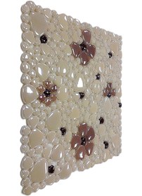 Resim MozaiKristaL Tüm yüzeyler için Çiçek Desenli, 31,5x31,5cm. Fileli Cam Mozaik. (5 File Karo = 0.5 m2 fiyatıdır) 