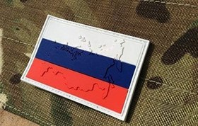 Resim Airsoft cırt cırtlı rozet Rus bayrağı kabartmalı PVC 