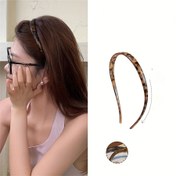 Resim 1 adet Şıklık Leopard Desenli Saç Başı, Kaymaz Asetat Saç Başı, Kadınlar İçin Moda Saç Aksesuarı, Plastik, Hanımlar İçin Şık Saç Bantı 