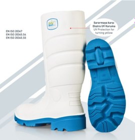 Resim Polly Boot Galaxy 101 Beyaz Çelik Burunlu İş Çizmesi 