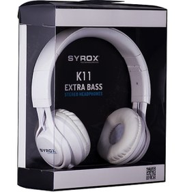 Resim Syrox J-50 K11 Kulaküstü Mikrofonlu Aux Kablolu Kulaklık 