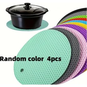 Resim Dashanshop Rastgele Renk 4'lü Kaymaz Isıya Dayanıklı Silikon Altlık Seti 