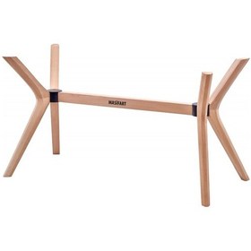 Resim Masifart Auris Poli Uzun 4 Lü Ayak Cilasız Ham Ahşap 