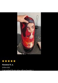 Resim Erkek Çocuk Boks Torbası Eldiven Hediyeli Çocuklar İçin Eğlenceli Evde Boks Kırmızı 