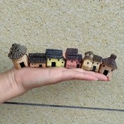 Resim 6 adet Minyatür Reçine Ev Heykelleri Seti - Kendin Yap Peri Bahçeleri, Bonsai ve Sukulent Dekorasyonu için Mükemmel, Cam Saksı Aksesuarları 