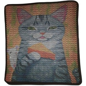 Resim Nanbell Büyük Elekli Çift Katlı Kedi Kumu Paspası 75x59 Cm Desenli No:10 