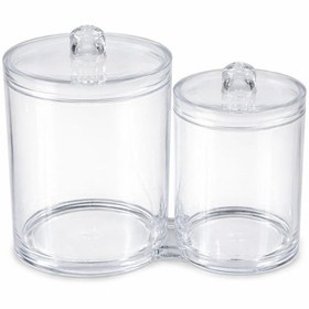 Resim Vivart İkiz Pamukluk Makyaj Organizer Çok Amaçlı Düzenleyeci Şeffaf 