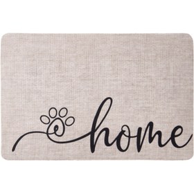 Resim Giz Home Patili Kapı Önü Paspası - Krem / Lacivert - 40x60 cm 