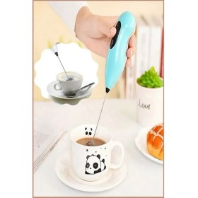 Resim Pilli Mini Mixer Süt Köpürtücü Kahve Köpürtücü Mixer Karıştırıcı Cappuccino Mixer 
