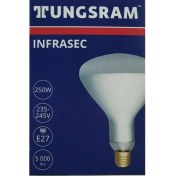Resim Tungsram (250 W Infrared Ampul Isıtıcılı Lamba Kırmızı INF250K 