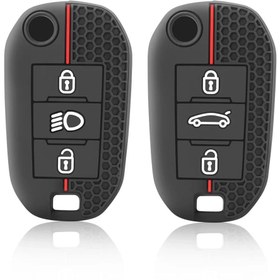 Resim For Peugeot 508 301 2008 3008 408 için Citroen C4 CACTUS C5 C3 C4L Uzaktan Araba Anahtarı Kabuk Kılıfı Silikon Kapak Çanta 3 Düğme 