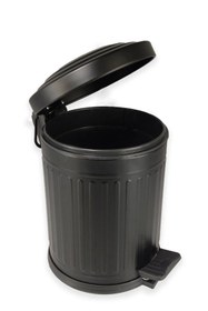 Resim GörSeç 12 Litre Siyah Vintage Çöp Kovası Mutfak Çöp Kovası amortisörlü Banyo Çöp Kovası yavaş kapak 35*25 