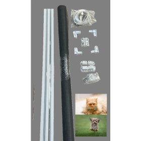 Resim 17X25KEDİ Teli Kapı Sinekliği Söktak Demonte Beyaz 