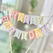 Resim 1/2/3 adet Mutlu Doğum Günü Pasta Üstü Seti, Parti Bayrak Kaldırma, Pasta Süsleme, DIY Ürünleri, Doğum Günleri, Düğünler, Mezuniyet Sezonu, Bahar ve Yeni Yıl Etkinlikleri için Uygun Dekorasyon Malzemeleri, Güç Gerektirmez 