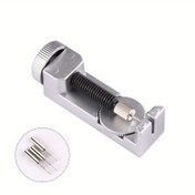 Resim Ayarlanabilir Saat Bantı Çıkarıcı Aracı - Kolay Saat Kayışı Çıkarma İçin DIY Yükseklik Ayarlanabilir Pense, Dayanıklı Metal Yapı, Montaj Gerektirmez, Saat Tamir Aracı, Şık Metalik Kaplama, Sağlam Yapı 